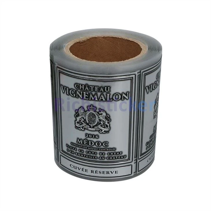 Relief Metal Stickers for Wine Bottles